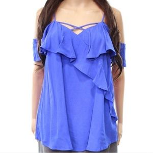 BP Criss Cross Cold Shoulder Top